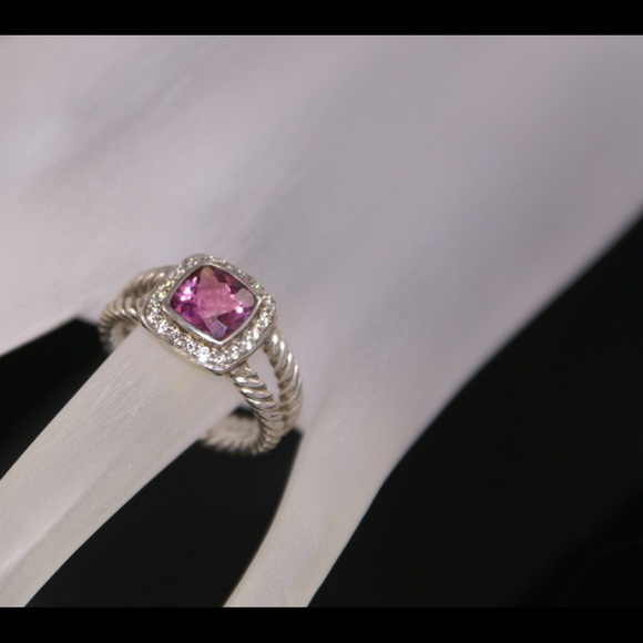David Yurman Pink Tourmaline Albion Ring Size 7 - Picture 6 of 11